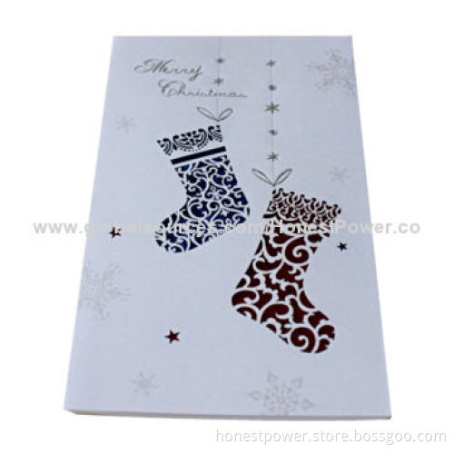 Greeting Card, Ideal for Christmas Day Gifts Purpose, Available in Various Sizes and Designs